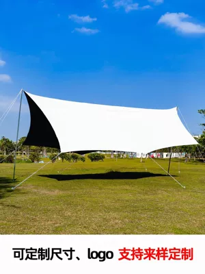 Outdoor Thickened Butterfly-Shaped Canopy with Black Glue Coating Avtomobil yan çətirləri