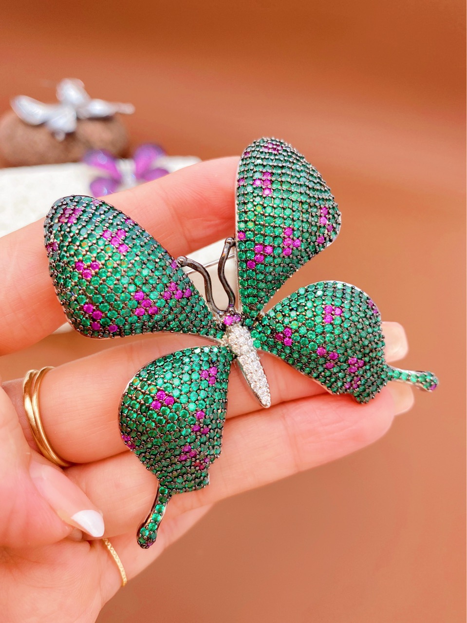 Butterfly Pattern Casual Elegant Lady Pin Butterfly Copper Plating Butterfly Unisex Brooches 1 Piece