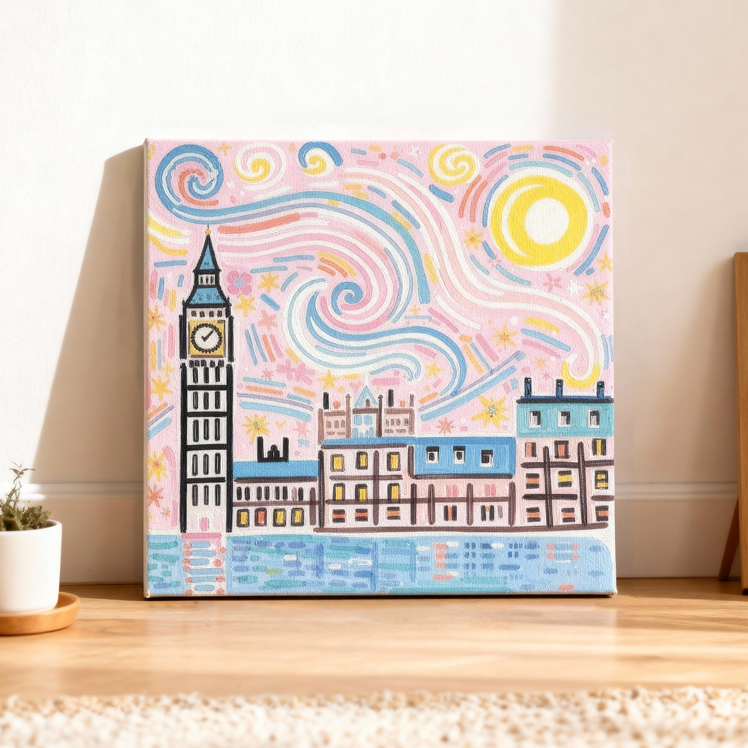 Transfronterizo nuevo mundo pinturas al óleo digital con marco diy acrílico rellenado a mano curar pinturas decorativas paisajísticas