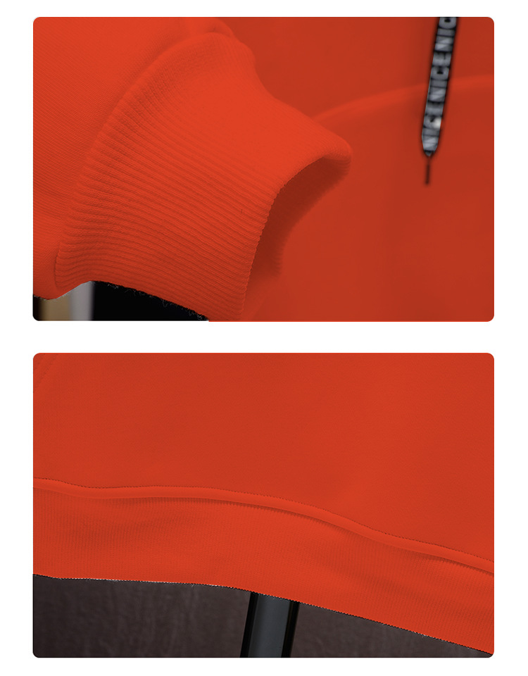 Autumn and winter youth sports suit men's 2023 Korean version junior and high school students velvet thickened hooded sweatshirt_voghion.com