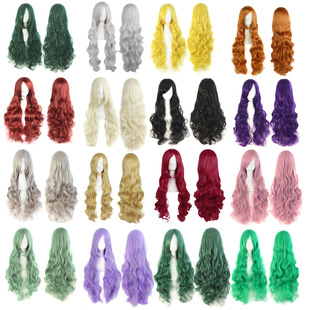 cos�ٰlŮ�L���lб�����f��80cm�ۼt�Ϻڰ�ɫLolita����ȫ�^��