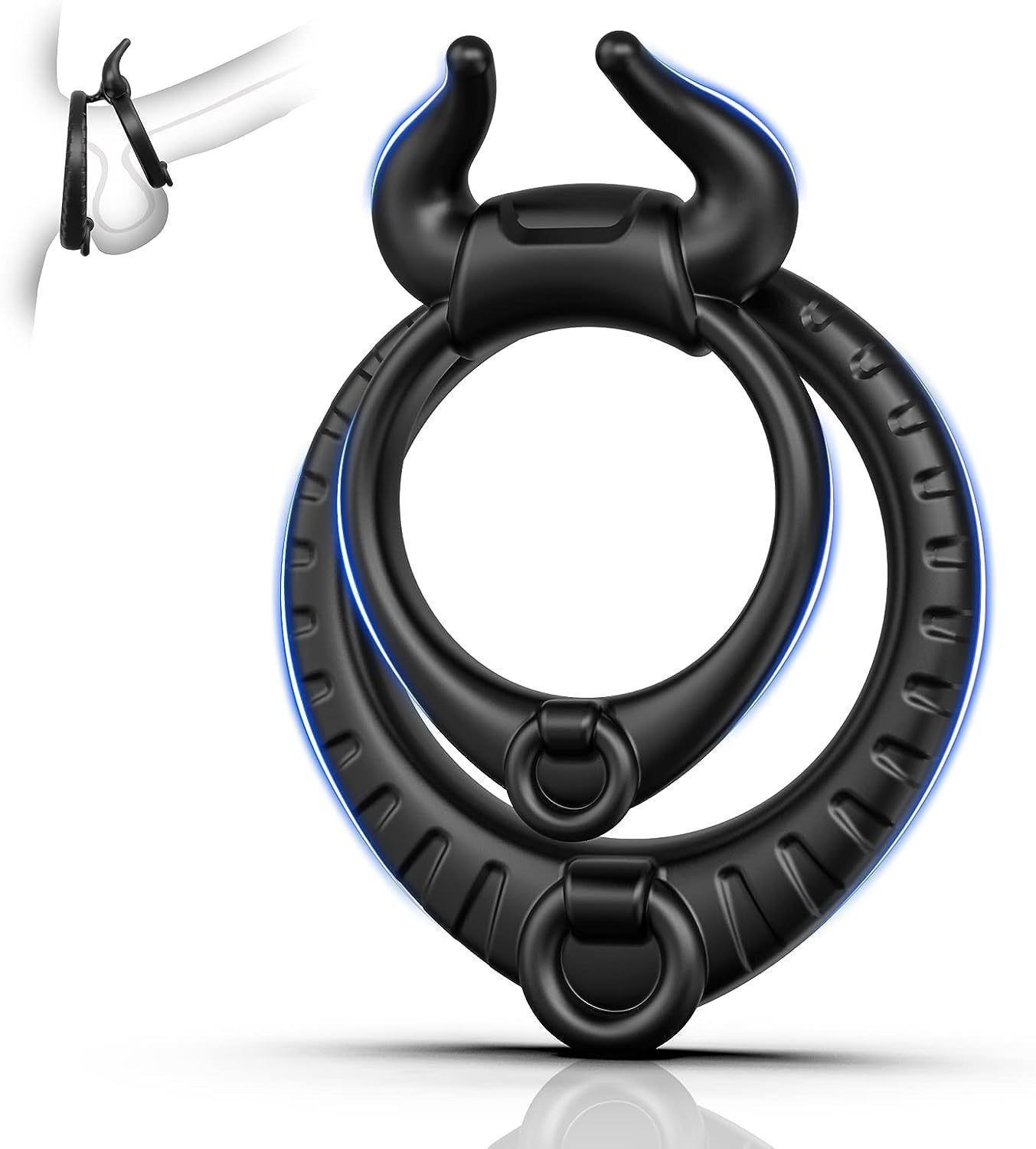 10-Frequency Vibrating Locking Ring with Remote Control, Silicone Cock Ring and Prostate Massager — detail image 24