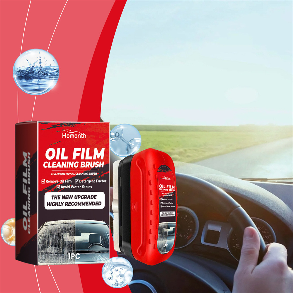Cepillo de limpieza de película de aceite automotriz, limpiador de parabrisas de automóviles image 1