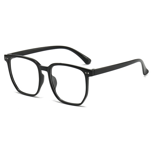 New Retro Eyeglass Frames with Anti-Blue Light and Color-Change Lenses, Plain Glasses, Minimalist Large Frames, Fashionable and Artistic Plain Glasses