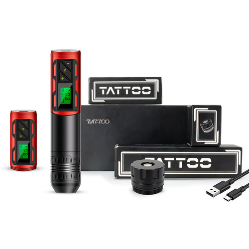 Tattoo wireless battery pen RCA motor pen tattoo battery pen LED display coreless cup direct drive tattoo machine