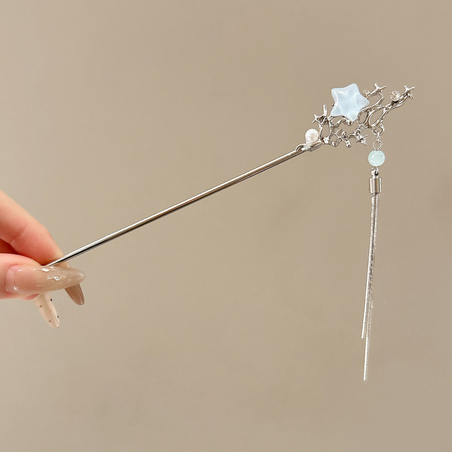 Nueva horquilla de flores de estilo antiguo chino, horquilla de sentido avanzado moderno, horquilla de cabello femenino, horquilla de Hanfu, tocado de horquilla de madera