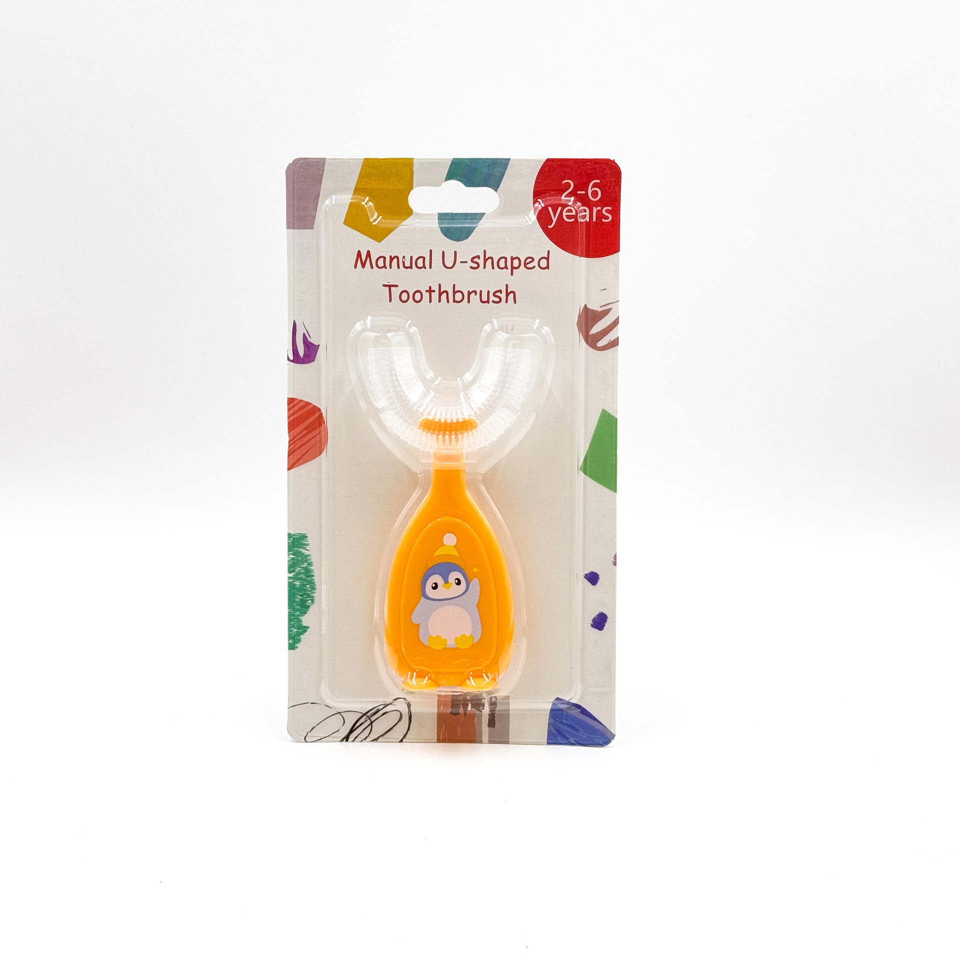 Inglés tarjeta de nuevo manual infantil cepillo de dientes en forma de U cepillo de dientes de silicona bebé boca en boca cepillo de limpieza oral al por mayor