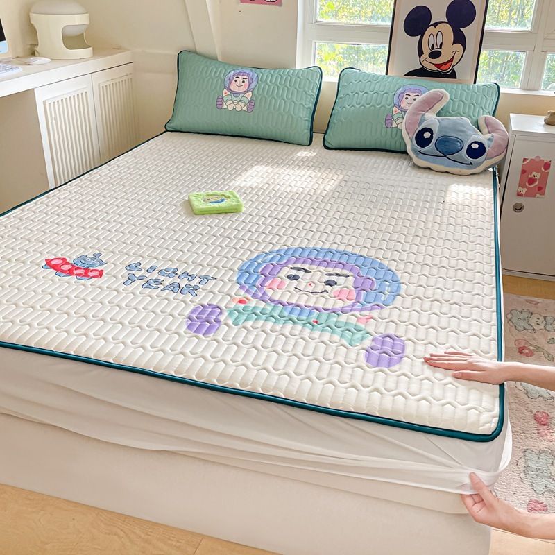 迪土尼大版冷感シルクラテックス凉席三点セットベッド笠金夏冷冷シルクアニメエアコン畳|undefined