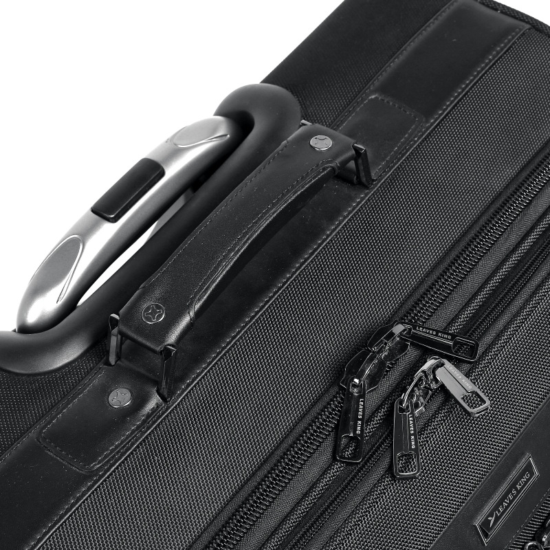 Vali vải Oxford kết hợp da 17 inch có khóa số, bánh xe đa hướng, nhẹ tiện lợi cho du lịch công tác chi tiết 5