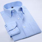 Fashion Men s Shirt Casual shirt factory牛津纺商务纯色衬衣