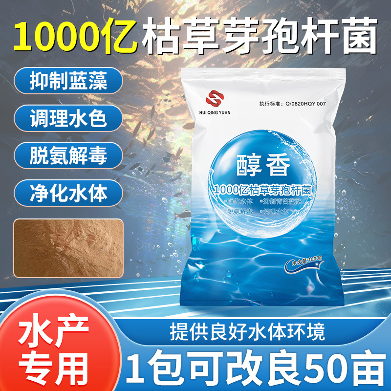 水产用枯草芽孢杆菌1000亿高活性醇香菌剂调理水色水产底质改良剂