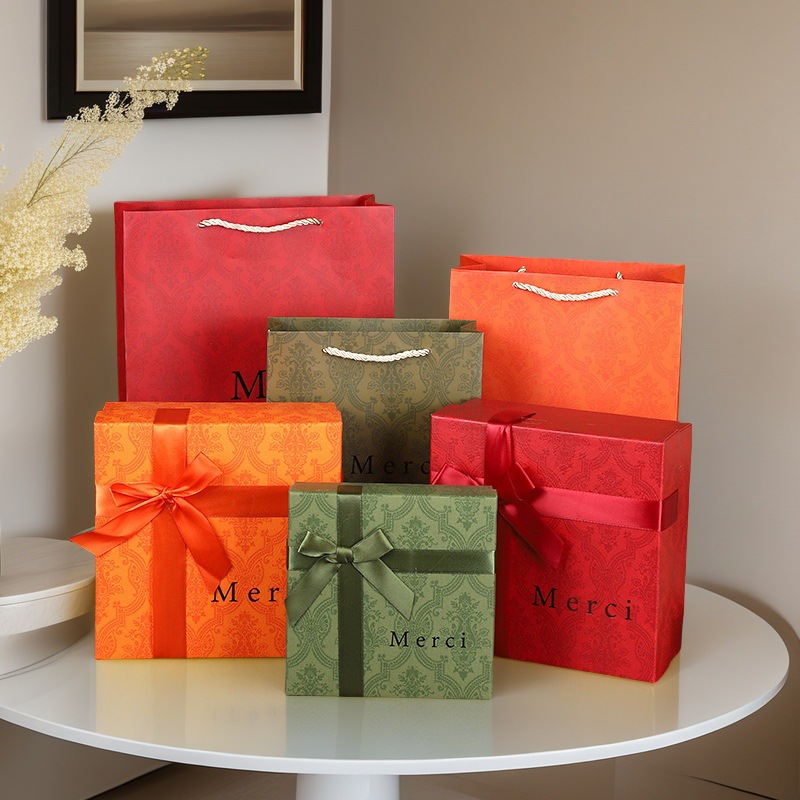 High-Looking Light Luxury Gift Box, Bow Gift Box, Birthday Gift Box, Valentine's Day Teacher's Day Gift Packaging Box
