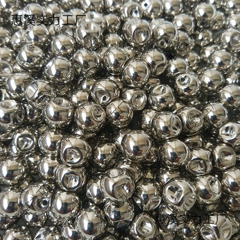 Боковое отверстие Боковое отверстие сферические бусины пуговицы милые детские платья застежки серебряные имитационные металлические мини-рубашки