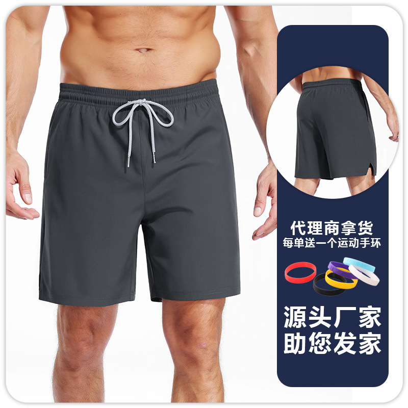 Pantalones Cortos Deportivos de Dos Piezas para Hombre, Poliéster, Holgados, Con Cordón, Secado Rápido, para Baloncesto image 7