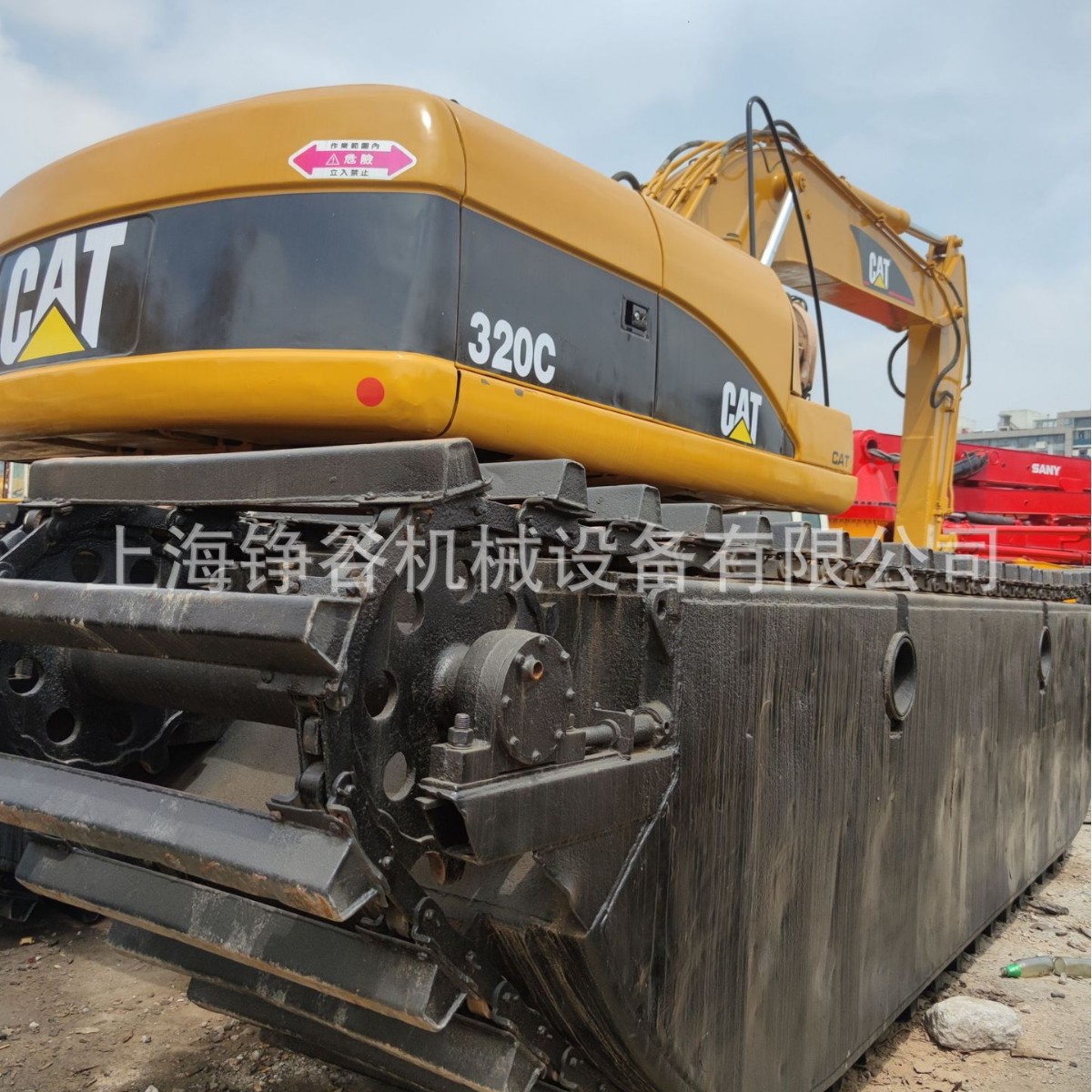 水上专用挖机 卡特320C船挖水陆两用船式挖掘机