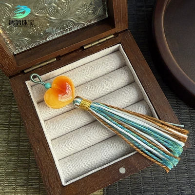 Zərgərlik ara hissələri – and Decorative Pendants - amber-pretty-peach-tassel-tassel