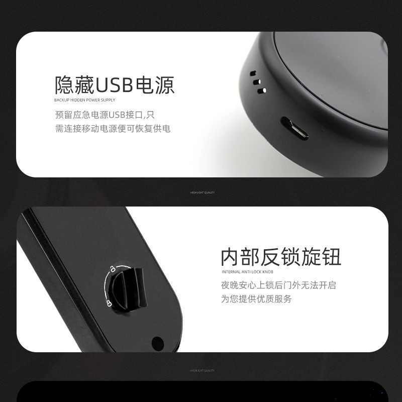 Etiquetado personalizado huellas digitales inteligentes Bluetooth cerradura de puerta inteligente remota puerta antirrobo de apartamento de hotel cerradura de contraseña deslizante