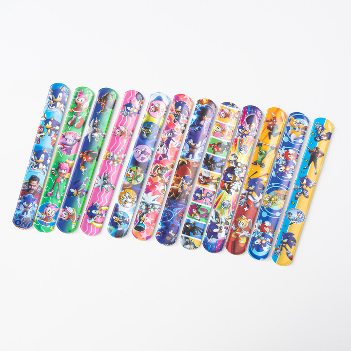 Nueva historieta Sonic raqueta anillo anime Sonic Snap anillo pulsera erizo juguete correa para la muñeca