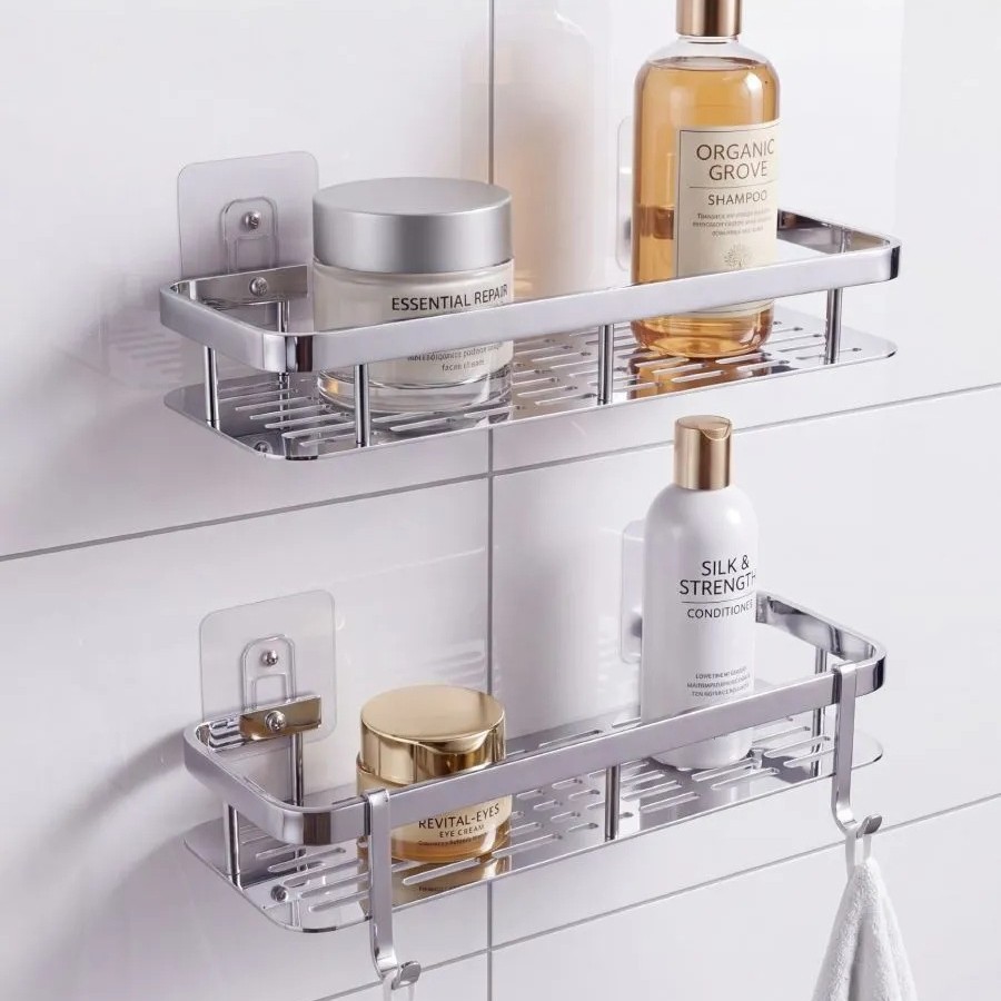 Estante de Baño sin Perforación de Aleación de Aluminio Montado en Pared image 37