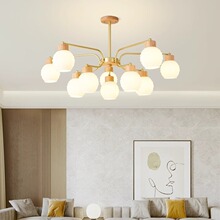 北欧客厅灯日式原木风吊灯现代简约大气创意复古法式餐厅灯卧室灯