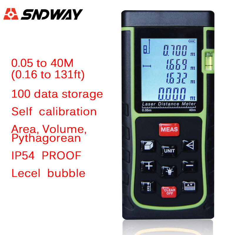 深达威SW-E40 手持激光测距仪 红外线电子尺 外贸测距仪