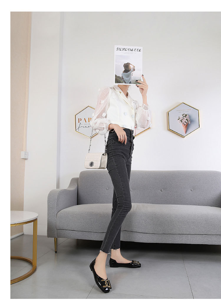 Women's Flat Shoes For Women Square Toe Low Heel Casual Work Shoes_voghion.com