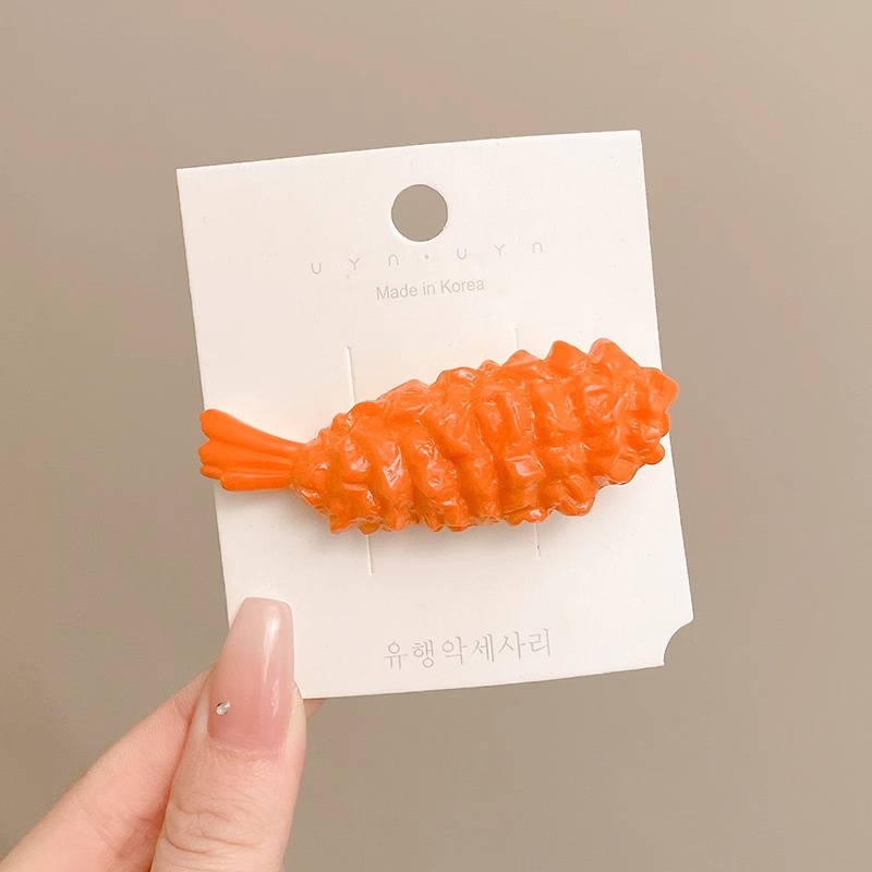 Alimentos artificiales horquilla creativo divertido duckbill lado nuevos accesorios para el cabello Bangs palabra divertido clip horquilla tocado