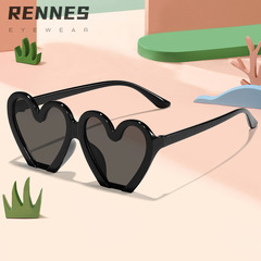 2024跨境兒童新款可愛心形生日派對聚會搞怪太陽鏡戶外防曬墨鏡