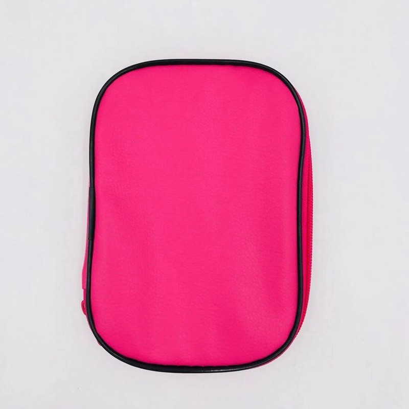 Rojo bordado tejer herramientas traje color metal hierro aluminio ganchillo 22 Acero inoxidable aleación de aluminio ganchillo bolsa traje