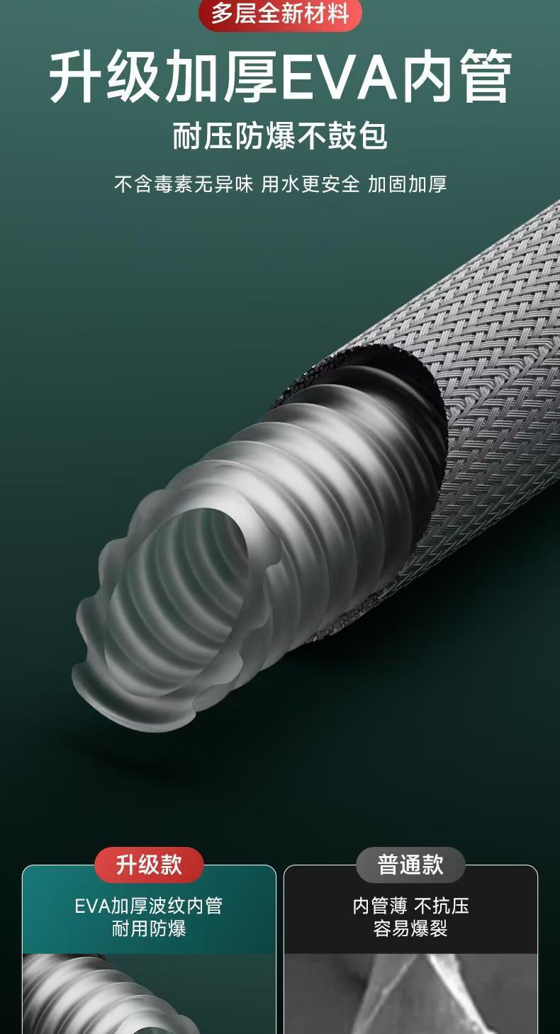 Newly upgraded high-flow anti-entanglement nylon braided hose, explosion-proof shower pipe, showerhead outlet pipe, universal interface Application Scenario