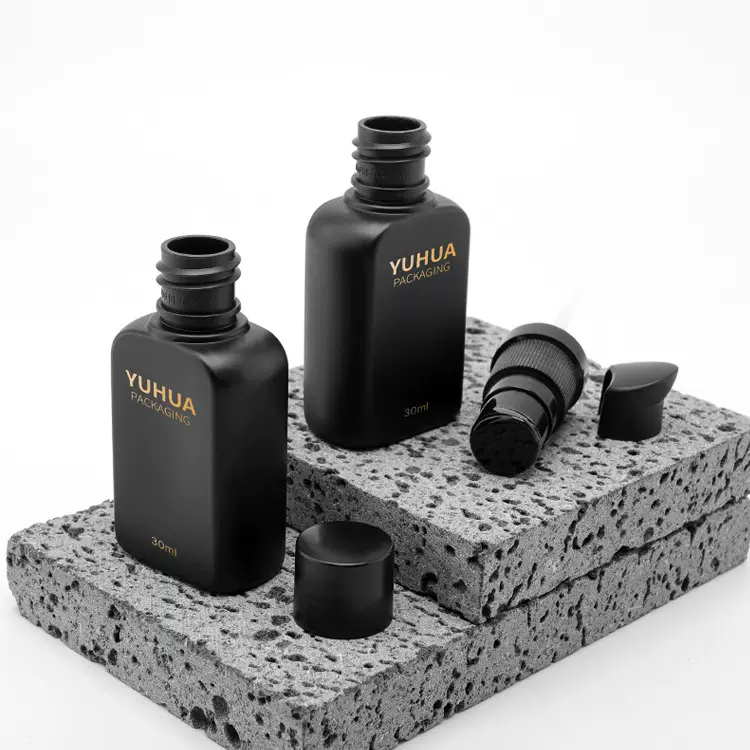 30ml塑料扁形瓶 洗发水沐浴露洗护乳液分装瓶PET试用装小样瓶定制