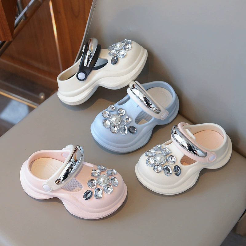 2025 новых стильных женских летних сабо на толстой подошве, увеличивающие рост, нескользящие, закрытые, надевающиеся сандалии.