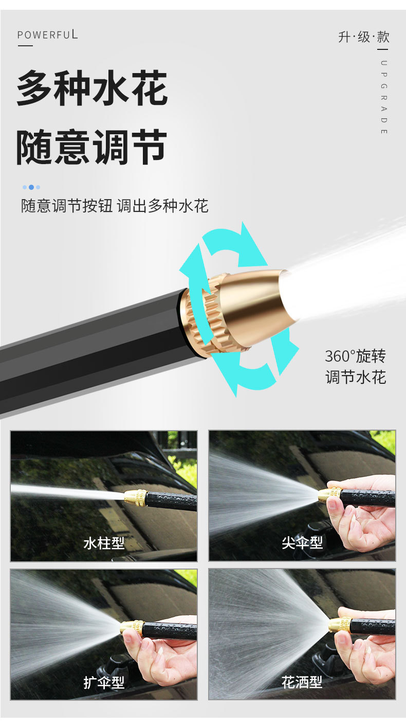 High Pressure Car Wash Water Gun Nozzle Hose Pipe
