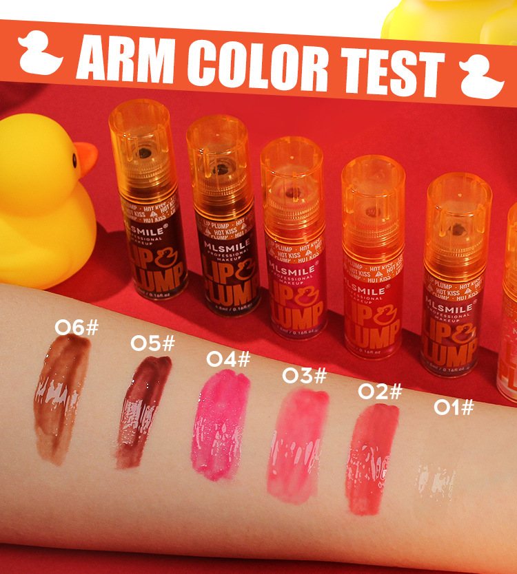 MLSMILE 6-color Duck Lip Oil Lip Gloss, Big Mouth Pouty Lip Honey Lip Glaze undefined