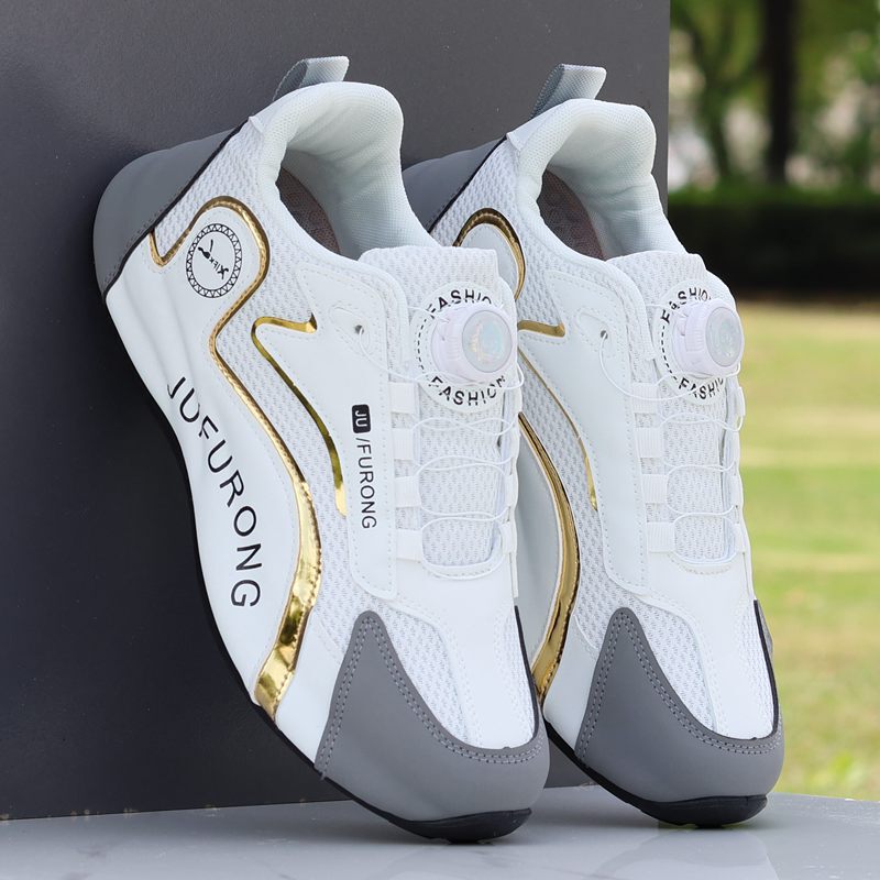 Domestic Brand Men's Shoes 2024 Summer New Model Mesh Breathable Casual Sports Running Dad Shoes Versatile Thick-Soled