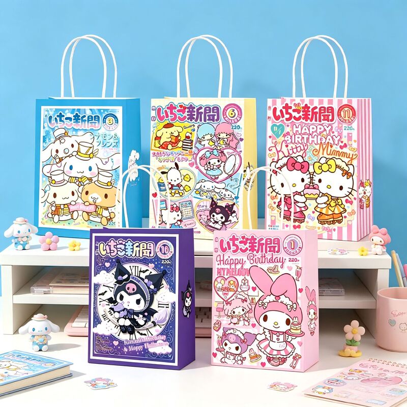 News Monthly Magazine Gift Bag Sanrio My Melody Kuromi Gift Bag Children's Day Gift Packaging Bag
