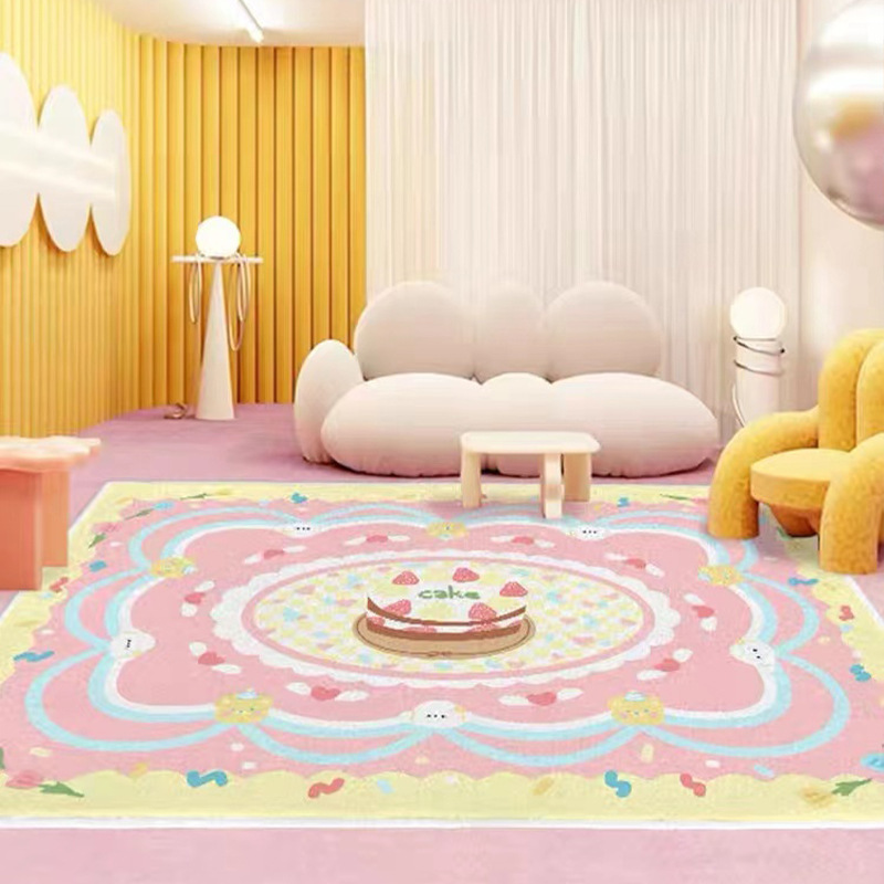 Instagram-worthy, internet-famous birthday bedroom carpet—soft, adorable pink living room rug made to resemble cashmere, perfect for your sofa.