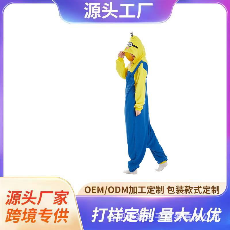 Spot Cross-Border Cartoon One-Piece Pajamas Smiling and Laughing Animal Costumes Halloween Polar Fleece