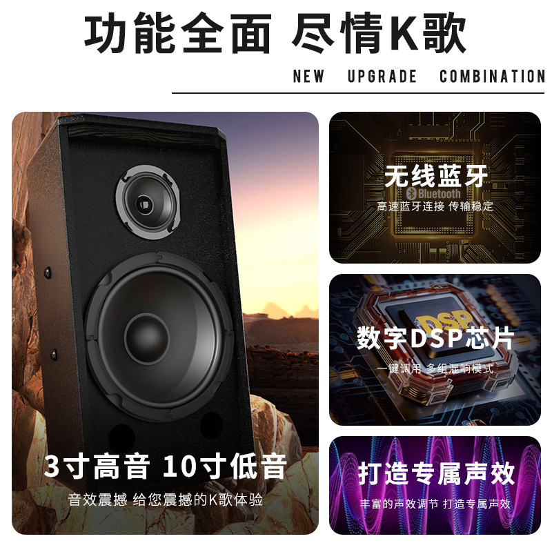 QIASHENG ファミリー KTV オーディオセットフルセットのカラオケマシンホームプロフェッショナルカラオケカラオケマシンスピーカー機器|undefined