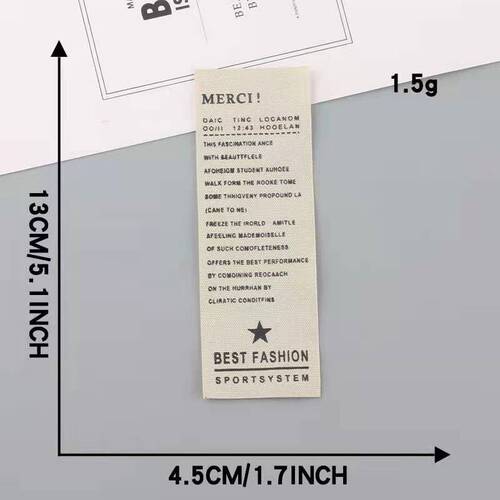 New fashion letters multi-color seal series clothing accessories luggage accessories patches stickers offset printed cloth labels washable