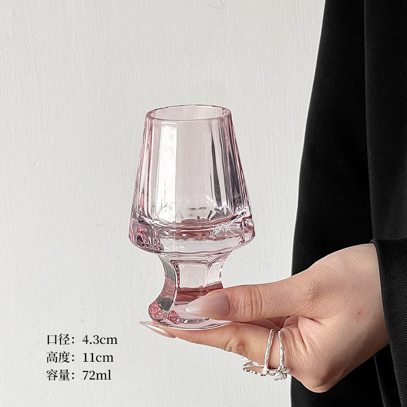 Copa de olor de whisky Copa de degustación de rayas francesas Copa de degustación de cristal grueso Copa de vino de lujo ligero de alta gama Copa de mercado