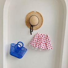 包邮  清仓特价21205夏款清仓特价 红色波点半裙