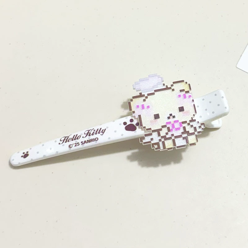 Заколка для волос (Hello Kitty) большая мультяшная с медвежатами, для челки, кофе/беж