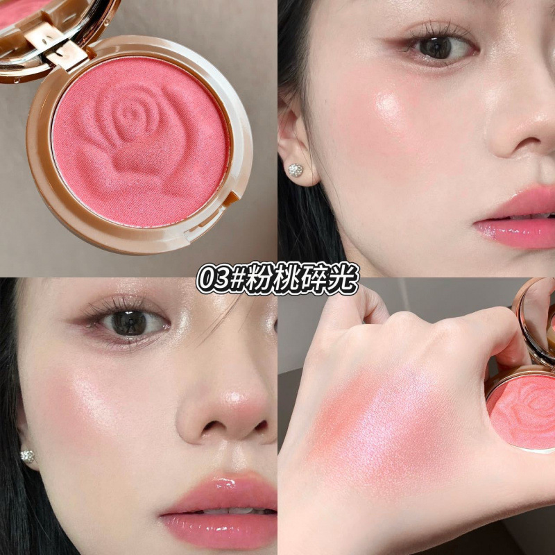 Kobeleen estilo brillante blush, brillo de agua, coreano relieve blush, crema de maquillaje transfronterizo