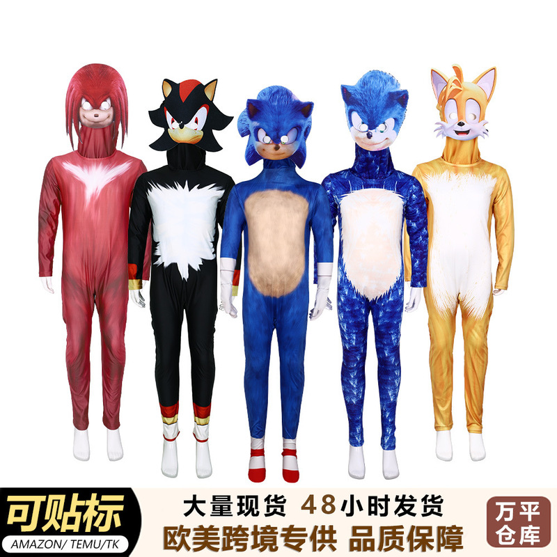 Halloween Kids cosplay Anime Cosplay Suit Sonic Kid Hedgehog Sonic Sonic