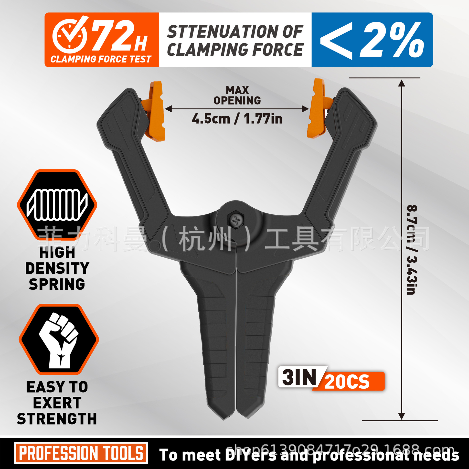 20 piezas de conjunto de clip de carpintería, clip de artesanía pequeña de 3 pulgadas, soporte de fondo, carpintería, trabajo de fotografía