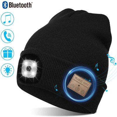 Wireless Bluetooth hat LED light music call hat outdoor