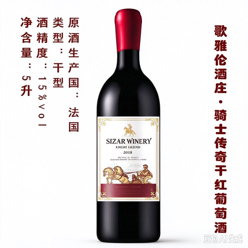 French Goyalen Winery 15% Knight Legend Dry Red Wine 5L Large Bottle for Family Gatherings and Gifts French Goyalen Winery 15% Knight Legend Dry Red Wine 5L Large Bottle for Family Gatherings and Gifts