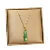 Universal bamboo pendant, ethnic necklace, metal chain for key bag  stainless steel, ethnic style