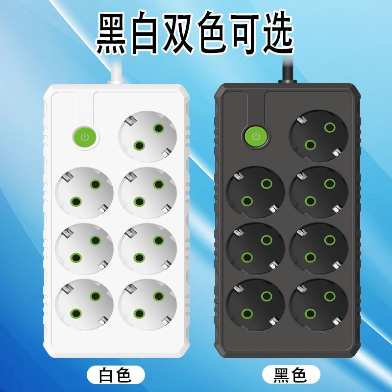 Enchufe de extensión de agujero especial de la norma europea enchufe de fila de función porosa enchufe de fila de oficina doméstica